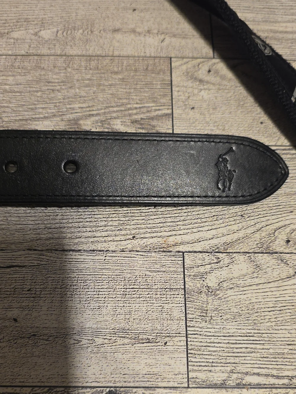 Ralph Lauren Polo Men's Black Casual Belt with Metal Buckle